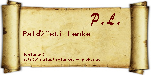 Palásti Lenke névjegykártya