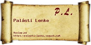 Palásti Lenke névjegykártya